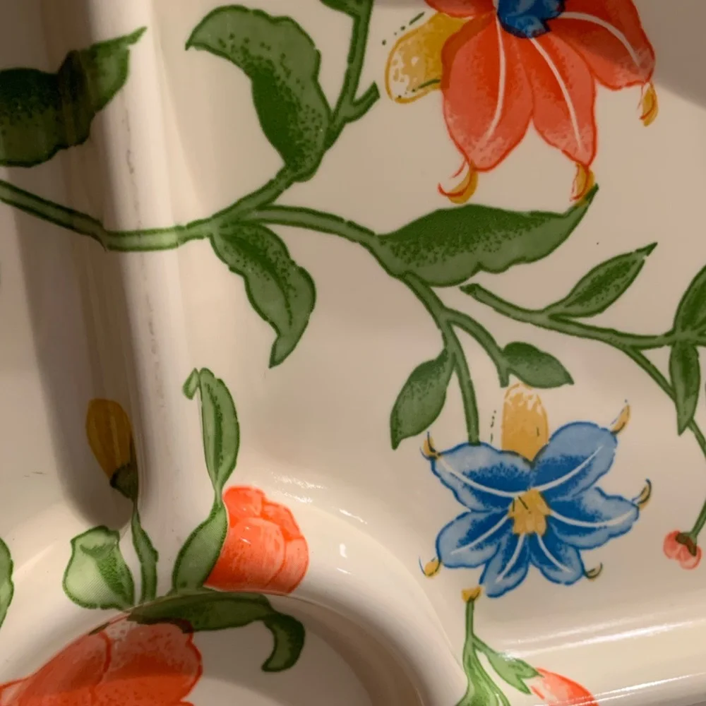 Vintage Floral Appetizer Plater